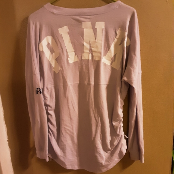 Victoria's secret pink oversized long sleeve shirt xsmall (med) - Picture 2 of 2